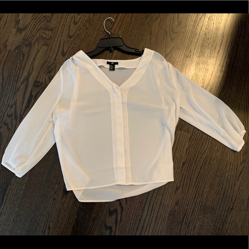 H&M Drapey V-Neck Blouse